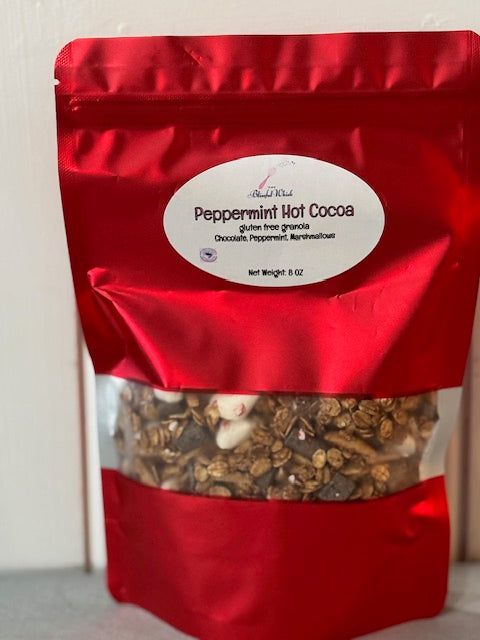 PEPPERMINT HOT COCOA Gluten Free Granola 1/2 LB